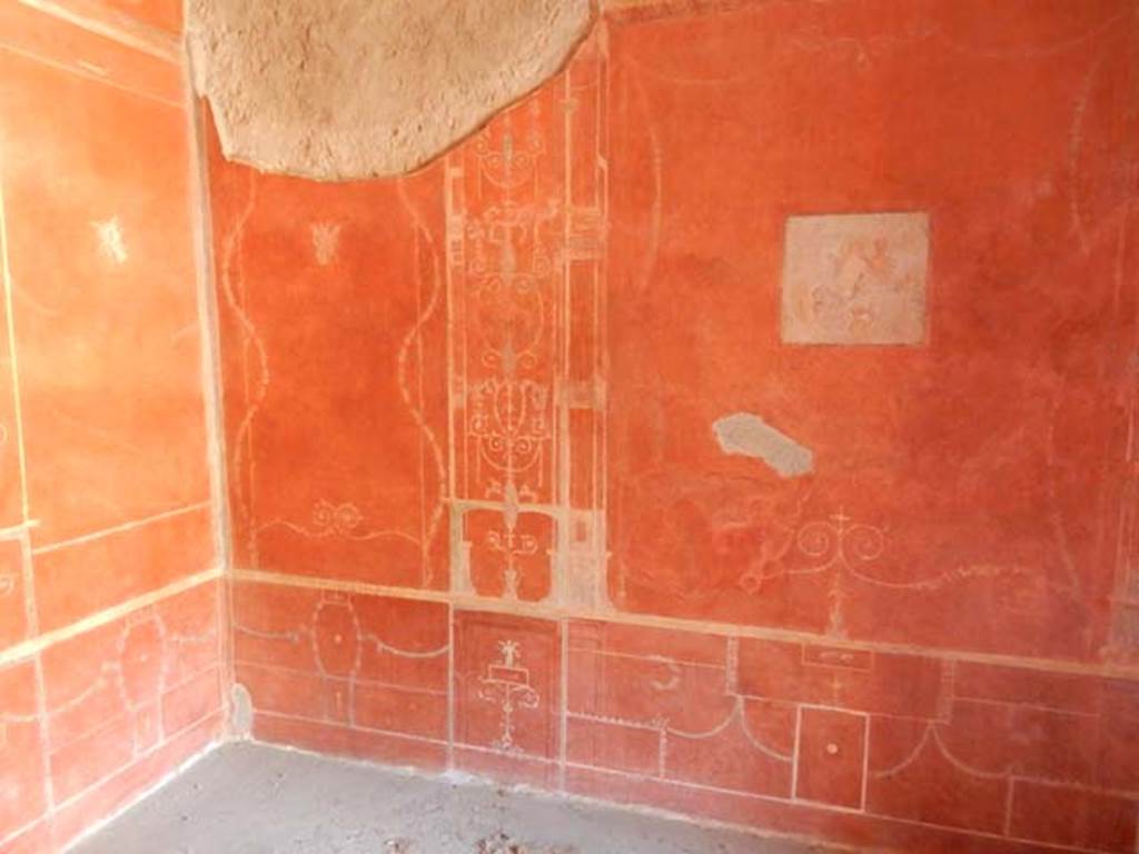 VIII.5.37 Pompeii. May 2017. Room 14, north-west corner and north wall after restoration. Photo courtesy of Buzz Ferebee.