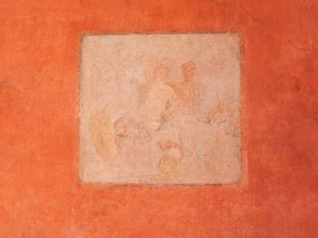 VIII.5.37 Pompeii. May 2017. Room 14, central wall painting of Mars and Venus, from north wall of oecus after restoration. Photo courtesy of Buzz Ferebee.
