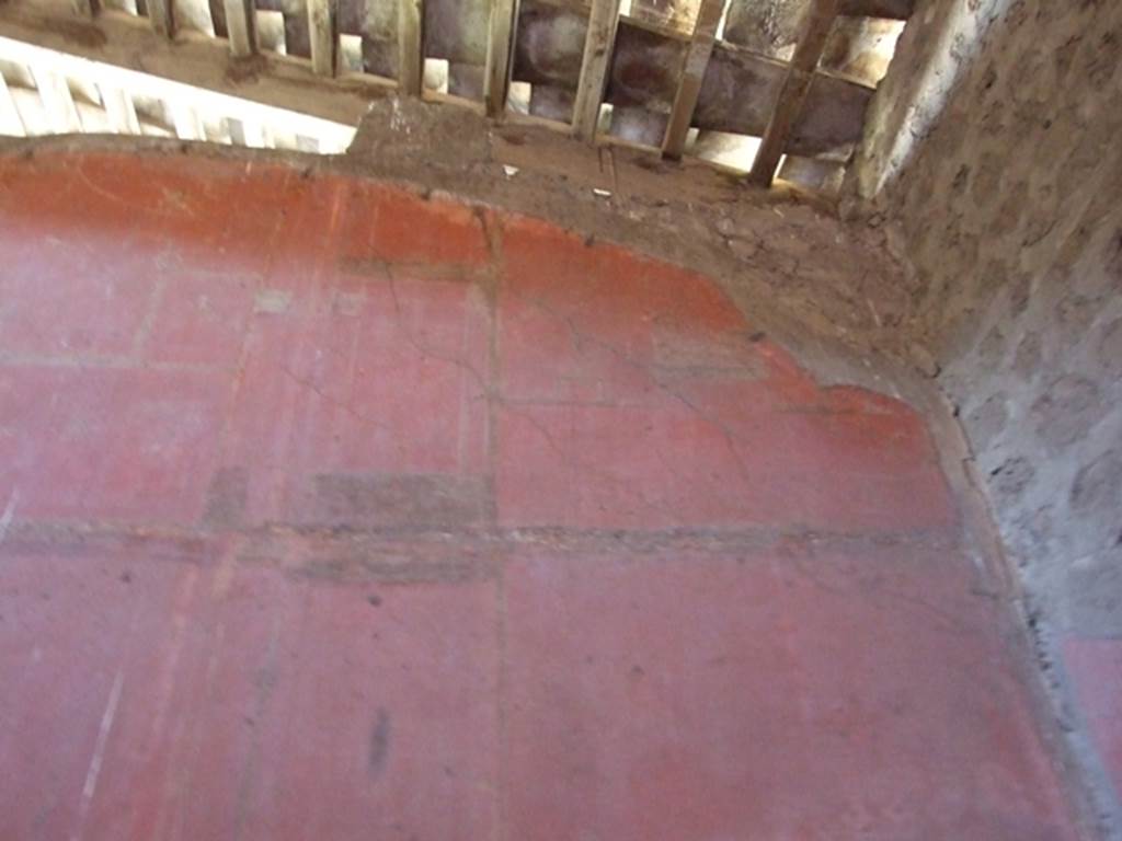 VIII.5.37 Pompeii. March 2009. Room 14. Oecus. Upper North wall. East end.