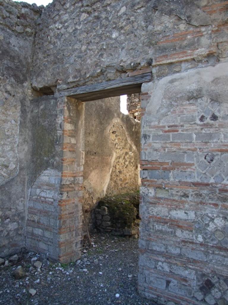 VIII.5.37 Pompeii. March 2009. Doorway to Room 15. Kitchen.