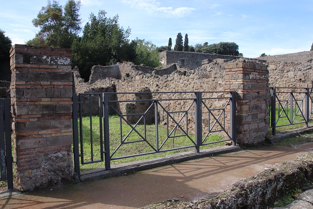 VIII.7.4 Pompeii October 2024. Looking north-west towards entrance doorway. Photo courtesy of Klaus Heese.