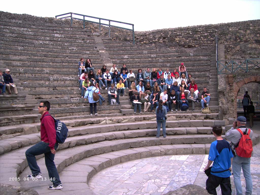 VIII.7.19 Pompeii. April 2005. Looking north-east towards seating. Photo courtesy of Klaus Heese.