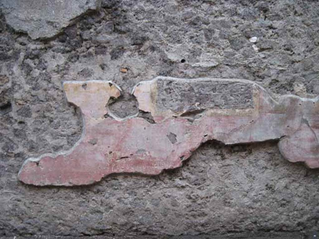 VIII.7.20 Pompeii. September 2010. Graffito passage. South wall. Sequence moving east - west of remaining fresco work. Photo courtesy of Drew Baker.