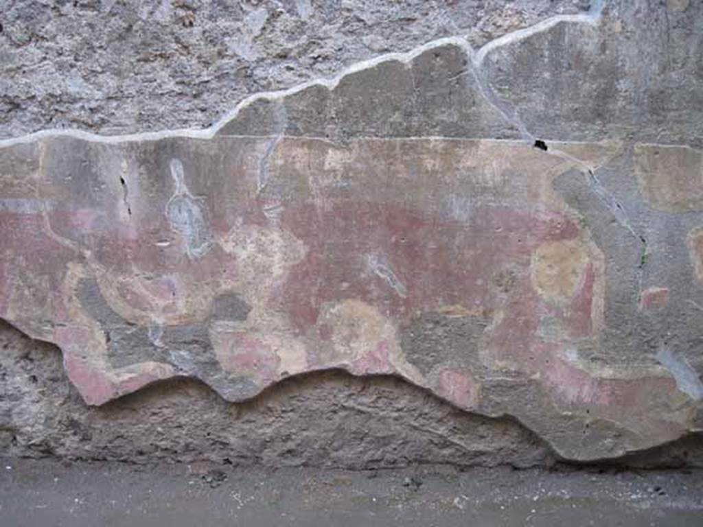 VIII.7.20 Pompeii. September 2010. Graffito passage. South wall. Sequence moving east - west of remaining fresco work. Photo courtesy of Drew Baker.