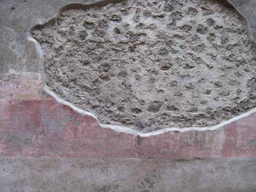 VIII.7.20 Pompeii. September 2010. Graffito passage. North wall. Sequence moving west - east of remaining fresco work. Photo courtesy of Drew Baker.