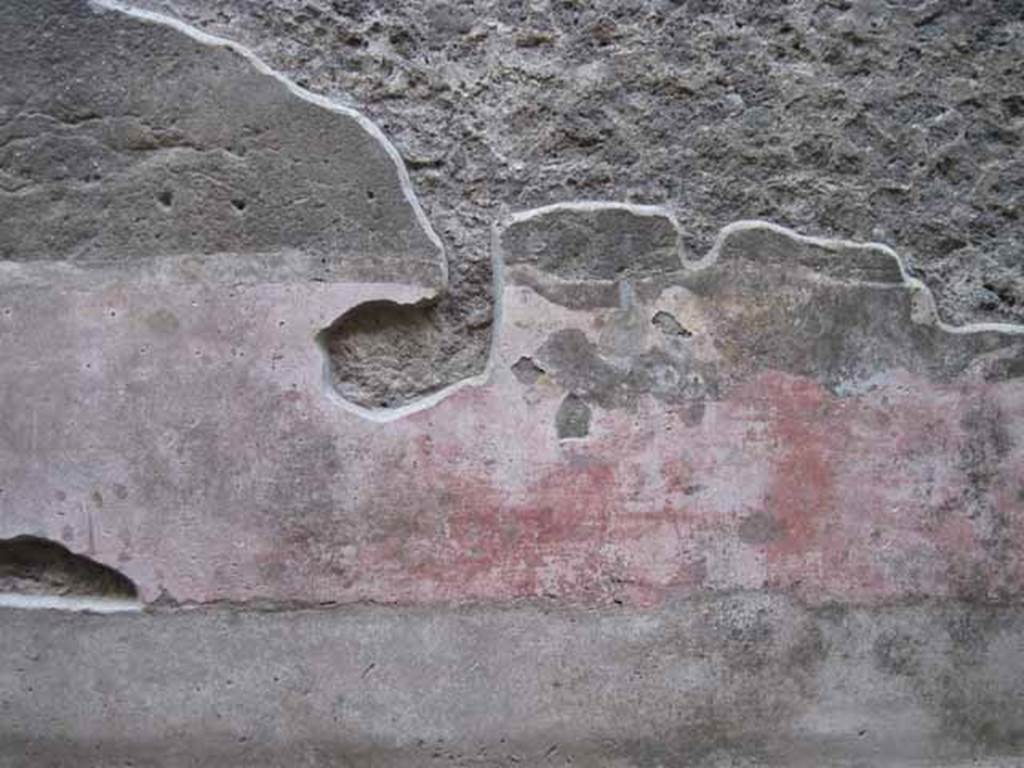 VIII.7.20 Pompeii. September 2010. Graffito passage. North wall. Sequence moving west - east of remaining fresco work. Photo courtesy of Drew Baker.