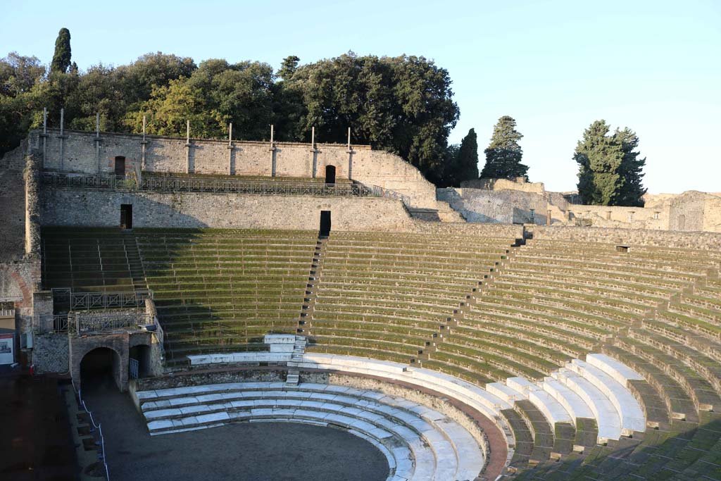 VIII.7.21 Pompeii. December 2018. Looking west across Theatre. Photo courtesy of Aude Durand.