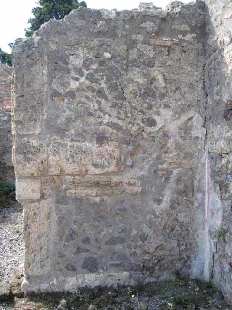 VIII.7.24 Pompeii. September 2010. West wall of ala on north side of atrium. Photo courtesy of Drew Baker.
