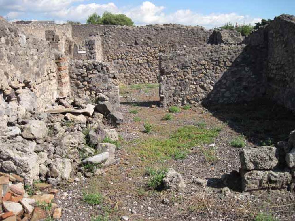 VIII.7.26 Pompeii. September 2010. Looking east across second and first rooms on east side, from third room. Photo courtesy of Drew Baker.
