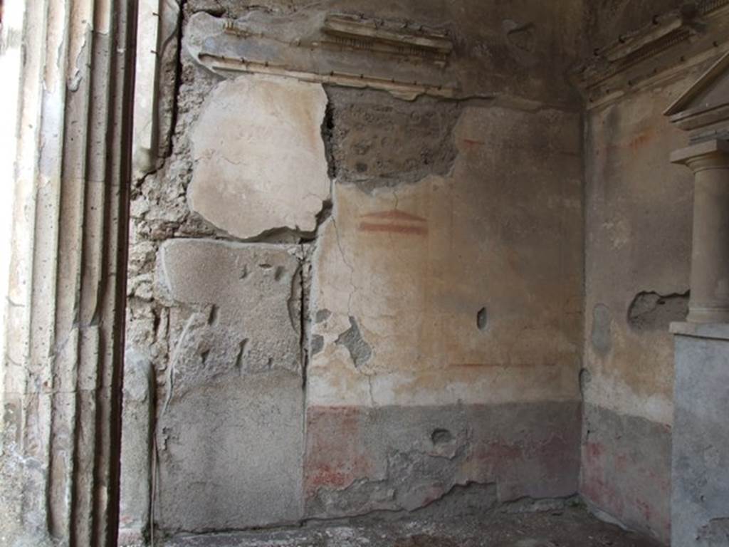 IX.1.20 Pompeii. December 2007. Room 6, north wall of ala.