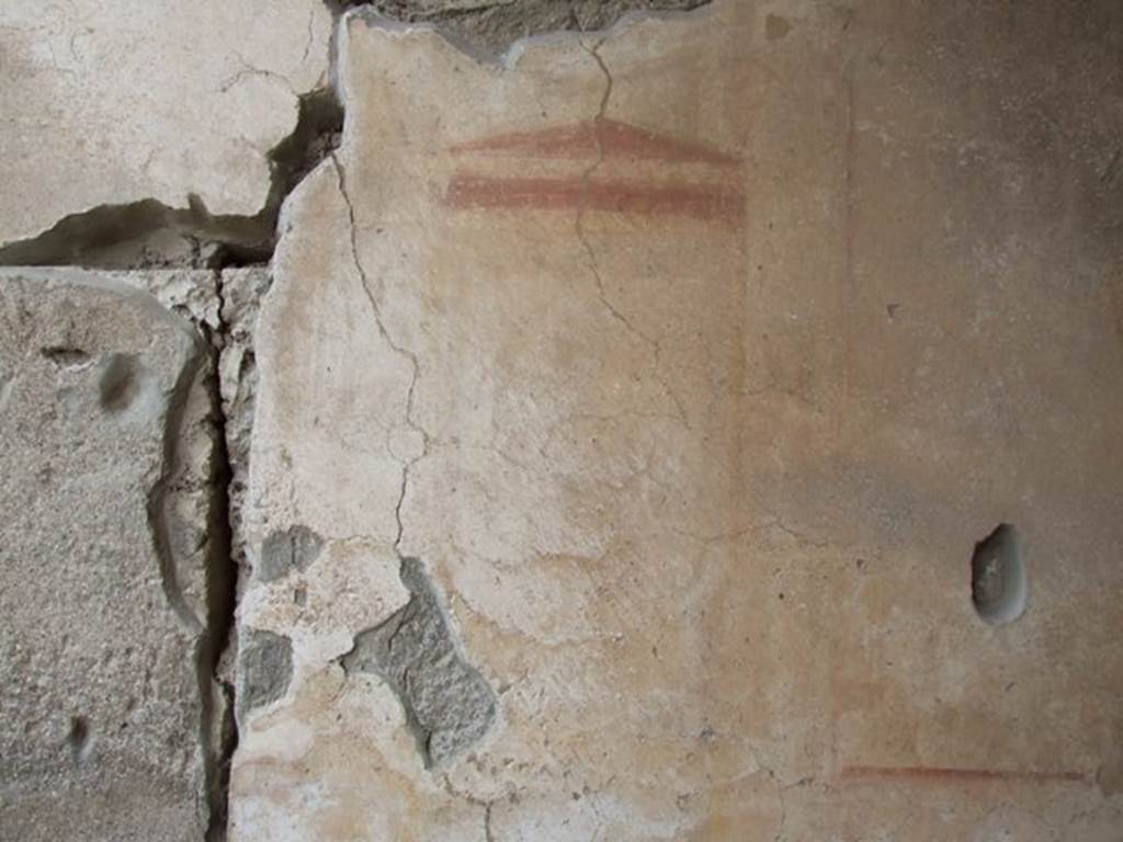 IX.1.20 Pompeii. December 2007. Room 6, north wall of ala with remains of wall painting.