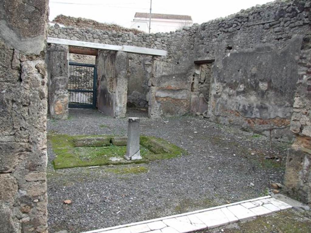 IX.1.22 House of M. Epidi Sabini. December 2007. Room 27. Second Atrium looking east to rear entrance at IX.1.29.