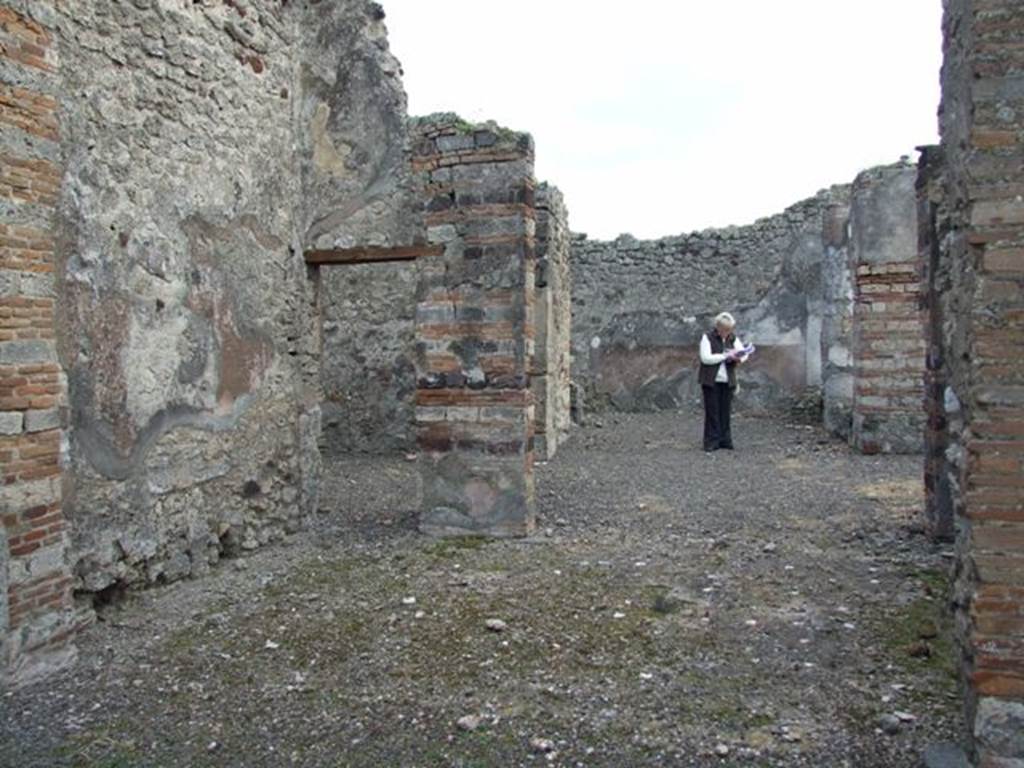 IX.2.21 Pompeii.   March 2009.  Room 6. Tablinum, looking south towards room 10,  East portico