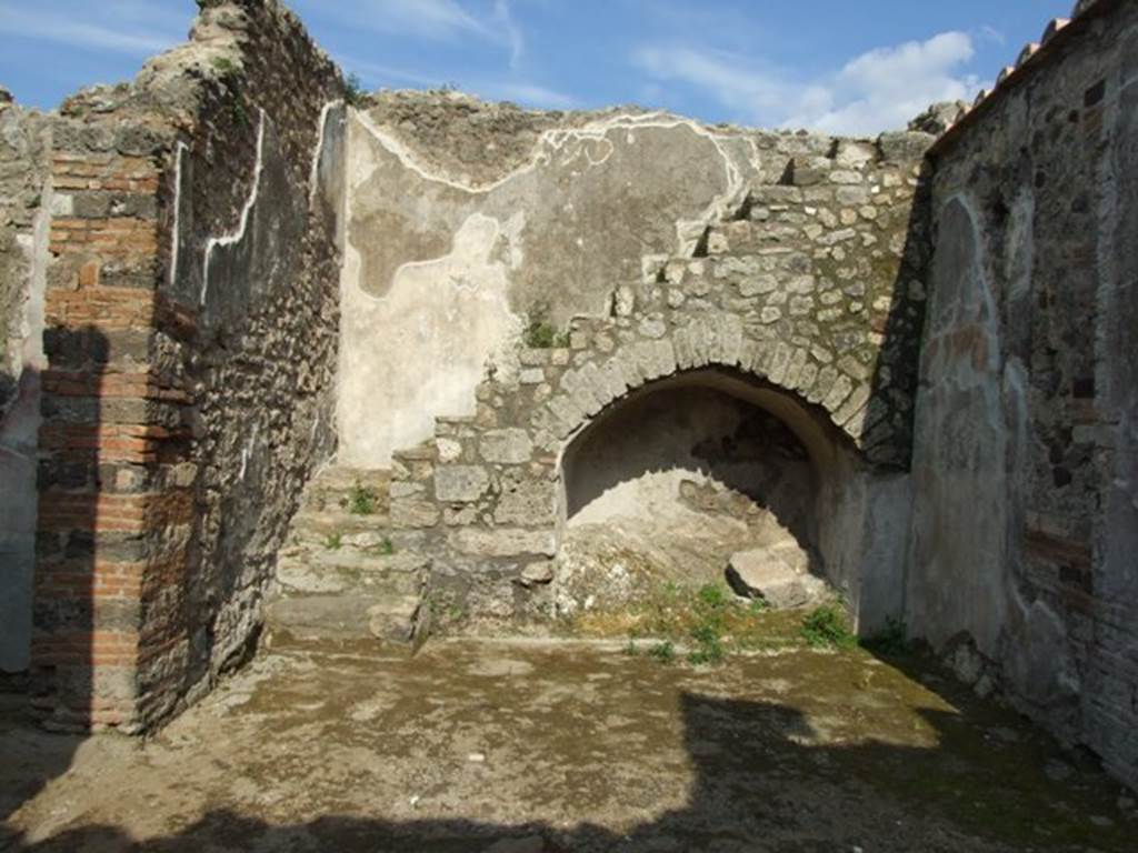 IX.3.5 Pompeii.  March 2009.   Room 27. Steps to upper floor, against north and east walls.