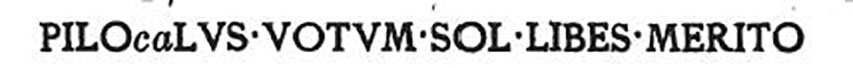 Pilocalus graffito. See Fiorelli, G., (1875). Descrizione di Pompei, (p.394)
See Pappalardo, U., 2001. La Descrizione di Pompei per Giuseppe Fiorelli (1875). Napoli: Massa Editore. (p.146)
See Bullettino dell�Instituto di Corrispondenza Archeologica (DAIR), 1847, p. 127-8.

