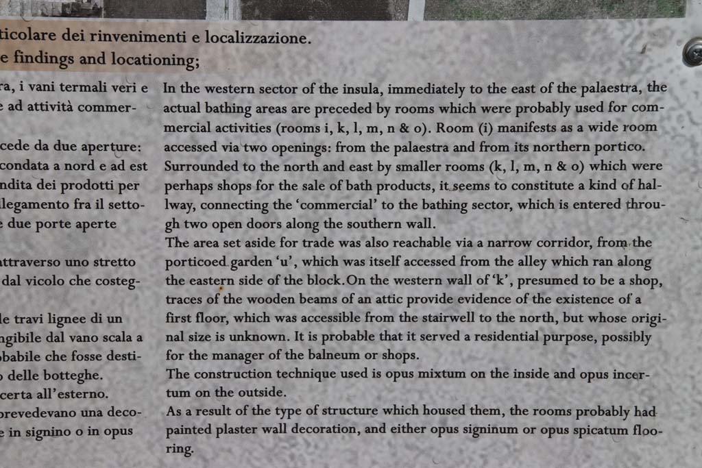 IX.4.18 Pompeii. October 2020. Information notice-board. Photo courtesy of Klaus Heese.