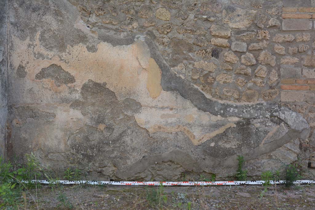 IX.5.2 Pompeii. May 2017. Room �k�, detail of remaining painted decoration on west wall of tablinum.
Foto Christian Beck, ERC Grant 681269 D�COR.
