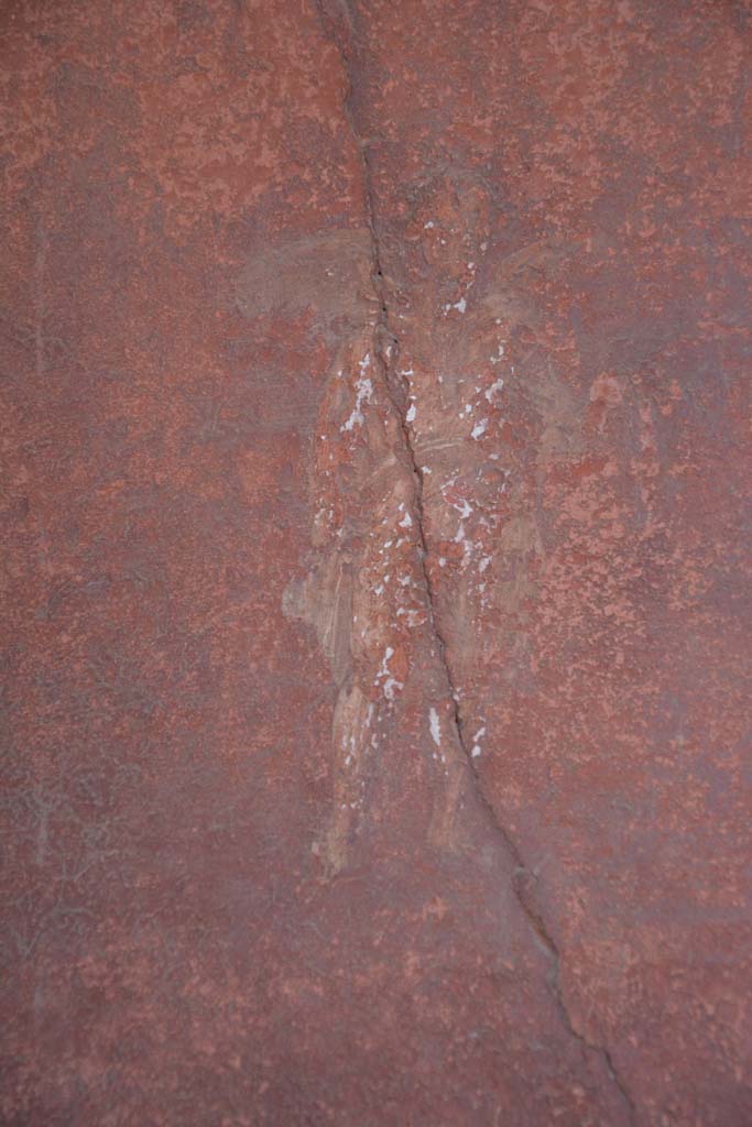 IX.5.6 Pompeii. May 2017. 
Room i, detail of figure in centre of panel on south wall in south-east corner.       
Foto Christian Beck, ERC Grant 681269 D�COR.

