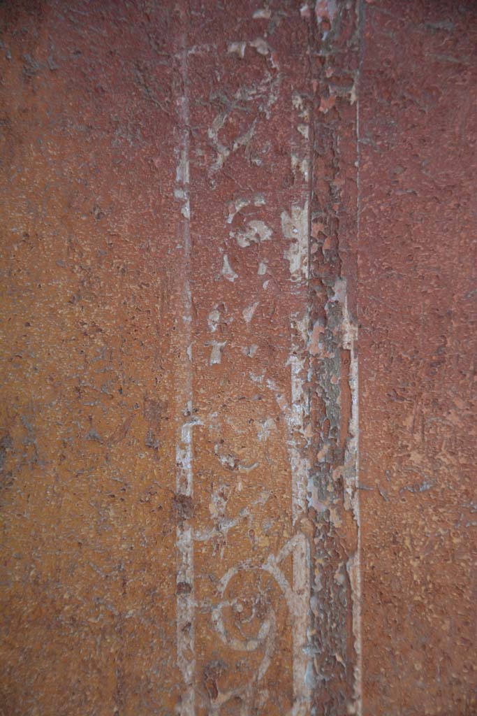 IX.5.6 Pompeii. May 2017. 
Room i, detail of painted border edging from south wall in south-east corner.      
Foto Christian Beck, ERC Grant 681269 D�COR.
