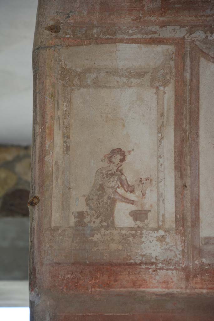 IX.5.6 Pompeii. May 2017. Room i, detail from upper south wall on east side at west end.
Foto Christian Beck, ERC Grant 681269 D�COR.
