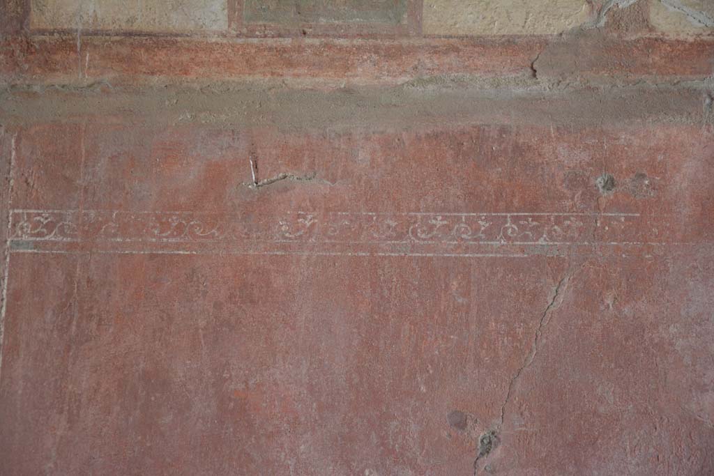 IX.5.6 Pompeii. May 2017. Room i, detail of border edging from upper west wall at south end.
Foto Christian Beck, ERC Grant 681269 DÉCOR.