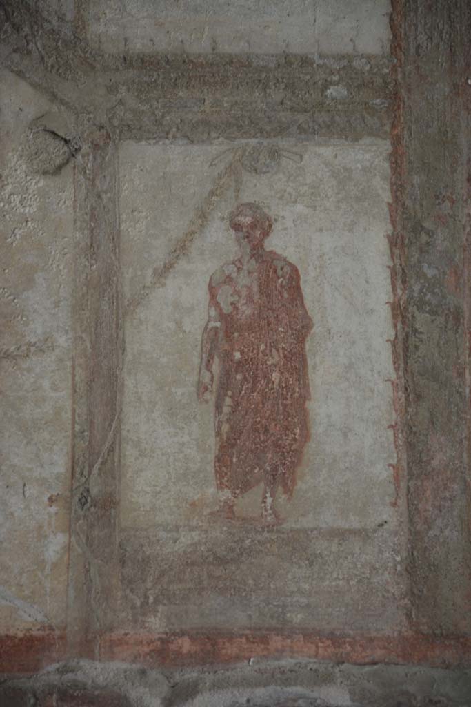 IX.5.6 Pompeii. May 2017. Room i, upper west wall, painted figure.
Foto Christian Beck, ERC Grant 681269 DÉCOR.