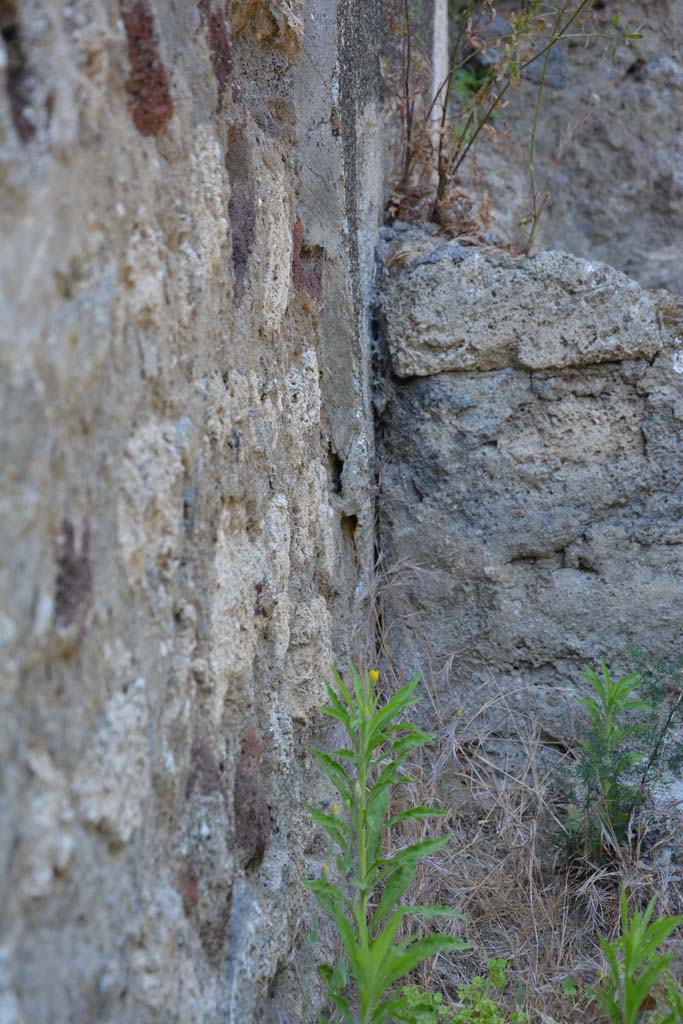 IX.5.6 Pompeii. May 2017.
Room u, looking north towards detail of south side of masonry basin and west wall of garden area.
Foto Christian Beck, ERC Grant 681269 DÉCOR.
