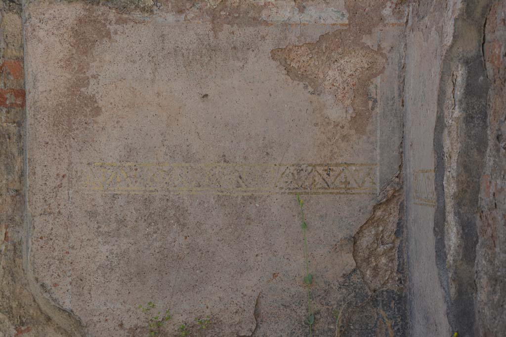 IX.5.6 Pompeii. May 2017. Room a, detail from west wall on north side of doorway to room b, on left. 
Foto Christian Beck, ERC Grant 681269 D�COR.


