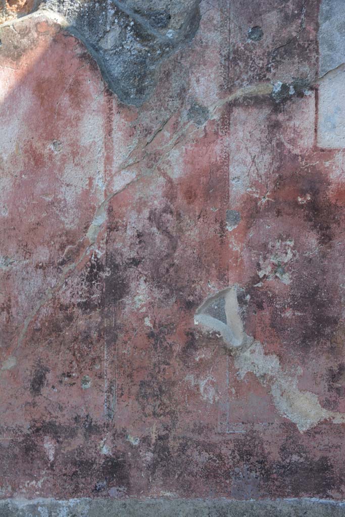 IX.5.6 Pompeii. May 2017. 
West ala d, south wall, detail of carpet border edging on side and central panel.
Foto Christian Beck, ERC Grant 681269 D�COR.
