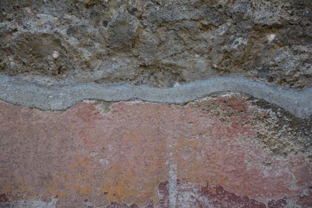 IX.5.6 Pompeii. May 2017. Room f, detail from north wall towards north-east corner. 
Foto Christian Beck, ERC Grant 681269 D�COR.
