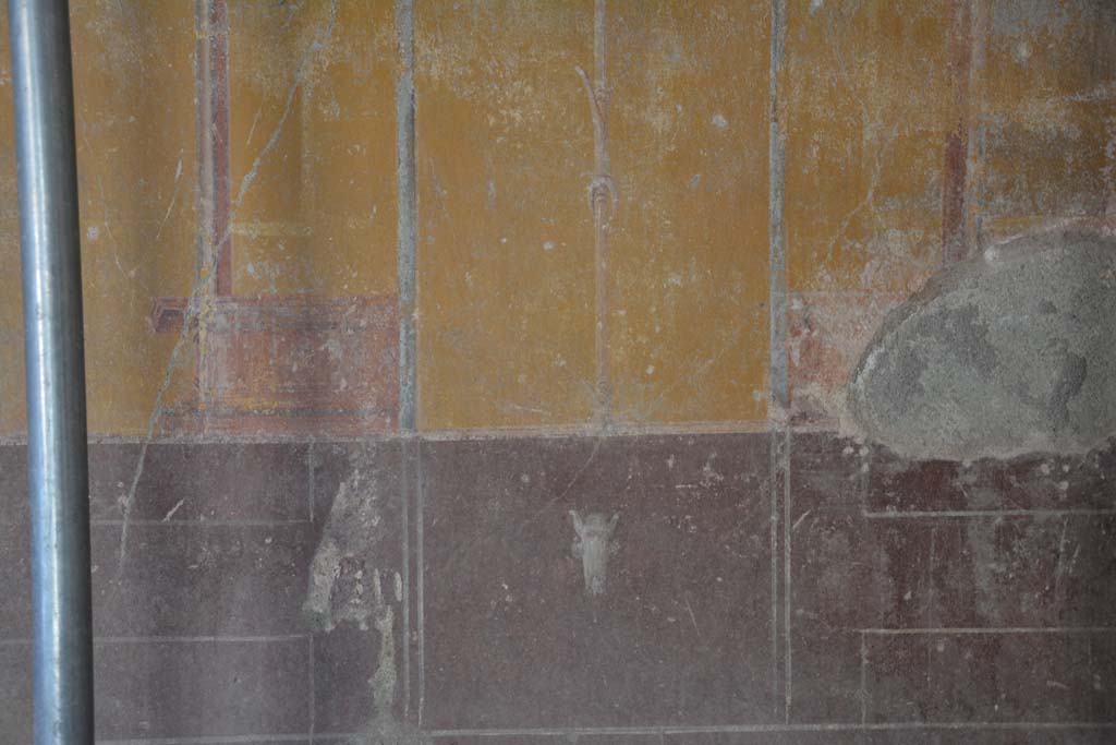 IX.5.6 Pompeii. May 2017. Room g, detail from zoccolo in centre of north wall.
Foto Christian Beck, ERC Grant 681269 DÉCOR.