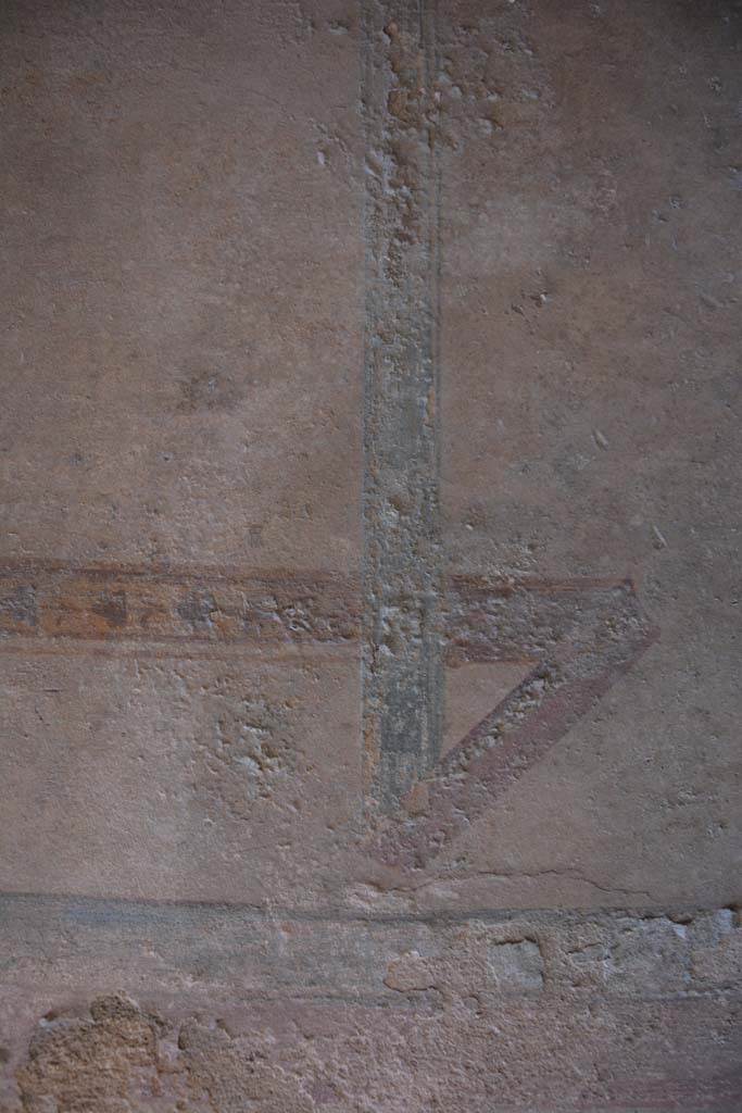 IX.5.6 Pompeii. May 2017. 
Room k, (east side), detail of painted decoration towards the centre of the lower north wall.  
Foto Christian Beck, ERC Grant 681269 D�COR.
