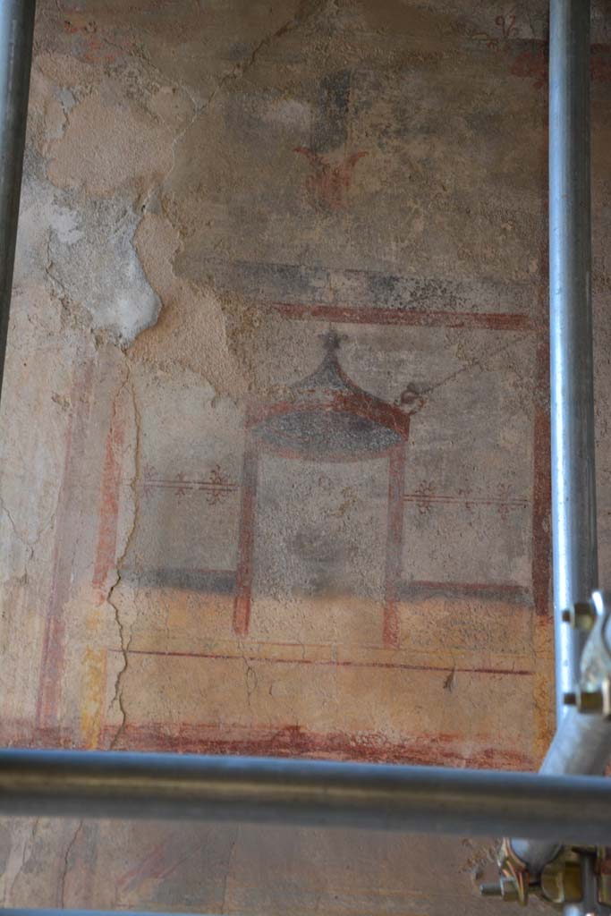 IX.5.6 Pompeii. May 2017. Room k, (east side), detail from upper north wall. 
Foto Christian Beck, ERC Grant 681269 D�COR.

