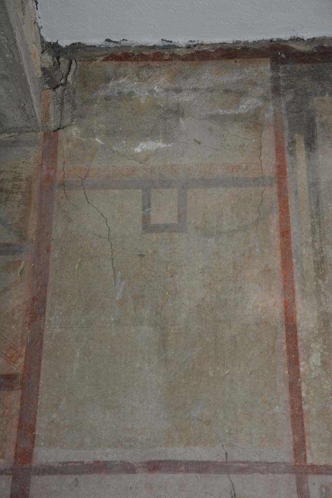 IX.5.6 Pompeii. May 2017. Room l (L), detail of upper east wall at north end.   
Foto Christian Beck, ERC Grant 681269 D�COR.
