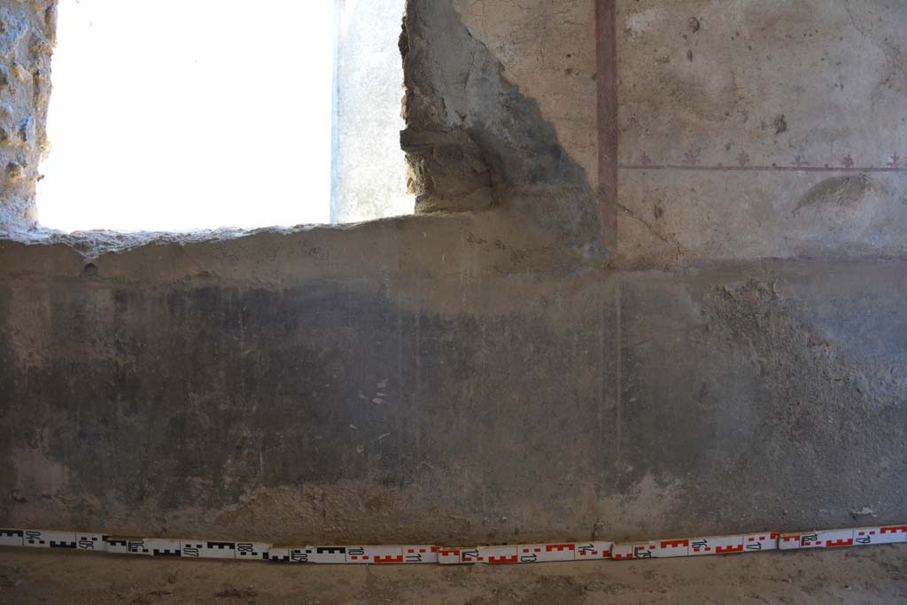 IX.5.6 Pompeii. May 2017. Room l (L), south wall, detail of zoccolo below window. 
Foto Christian Beck, ERC Grant 681269 D�COR.
