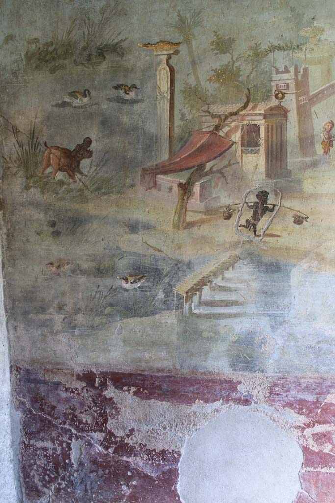 IX.5.9 Pompeii. May 2019. Room �l (L)�, north wall at west end.  
Foto Christian Beck, ERC Grant 681269 D�COR.
