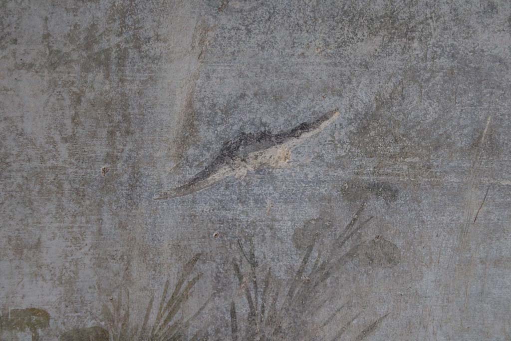 IX.5.9 Pompeii. May 2019. Room �l (L)�, crocodile from upper north wall at west end.  
Foto Christian Beck, ERC Grant 681269 D�COR.

