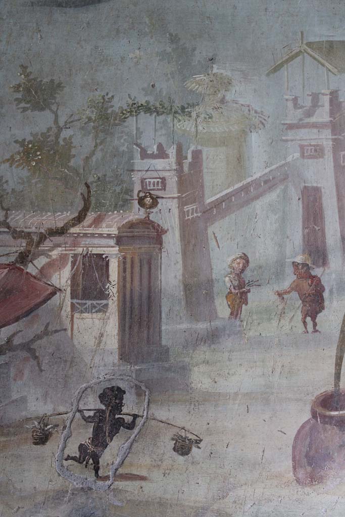 IX.5.9 Pompeii. May 2019. Room �l (L)�, detail from north wall at west end. 
Foto Christian Beck, ERC Grant 681269 D�COR.

