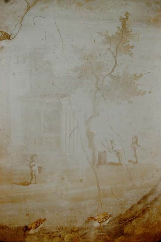 IX.5.9 Pompeii. 1957. Room 8. Painted wall decoration from south wall, west end. Photo by Stanley A. Jashemski.
Source: The Wilhelmina and Stanley A. Jashemski archive in the University of Maryland Library, Special Collections (See collection page) and made available under the Creative Commons Attribution-Non Commercial License v.4. See Licence and use details.
J57f0270