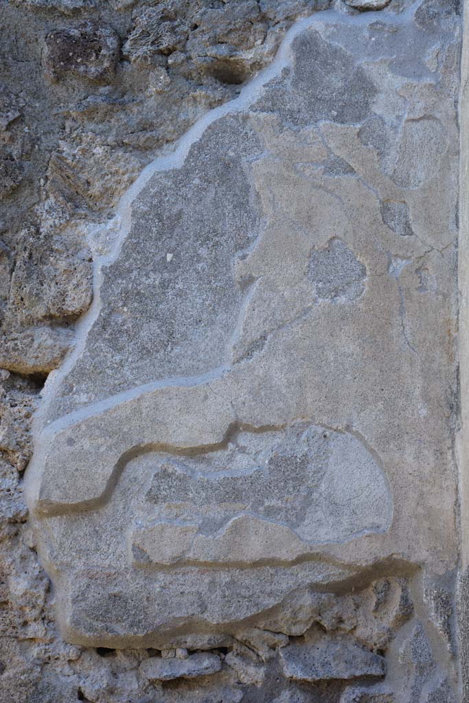 IX.5.9 Pompeii. May 2017. Room “m”, detail from upper east wall in south-east corner.
Foto Christian Beck, ERC Grant 681269 DÉCOR.