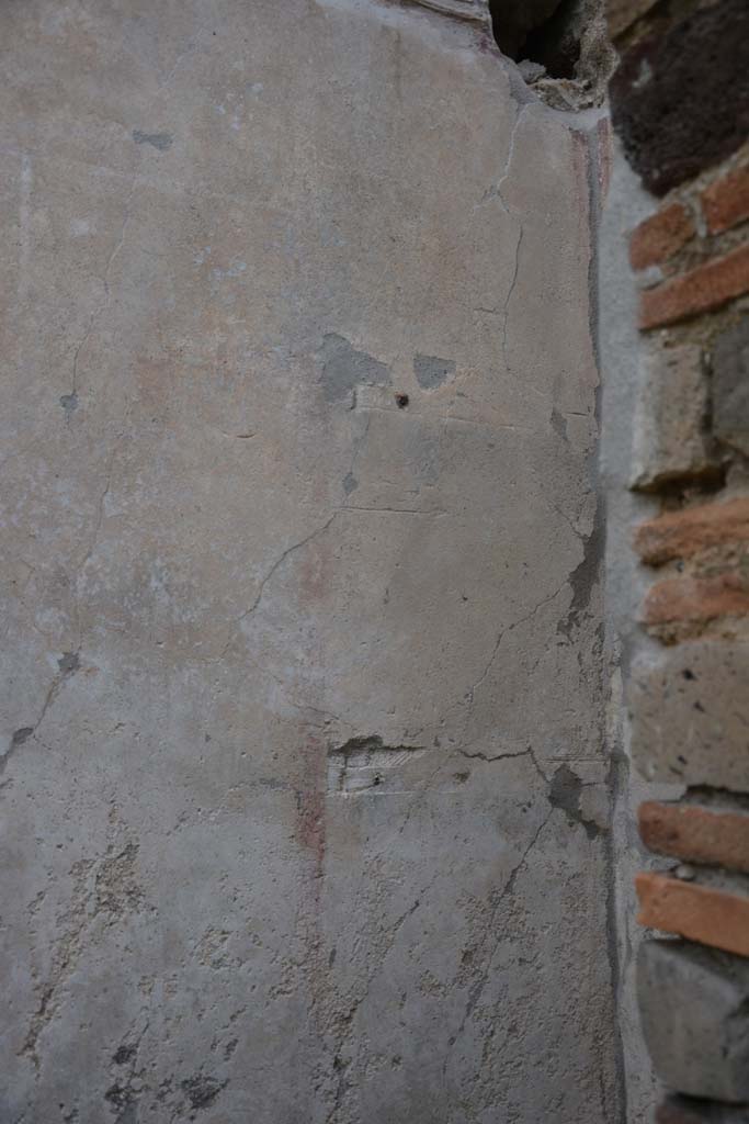 IX.5.9 Pompeii. March 2017.
Room “o”, detail from north wall in north-east corner, in recess.
Foto Christian Beck, ERC Grant 681269 DÉCOR.