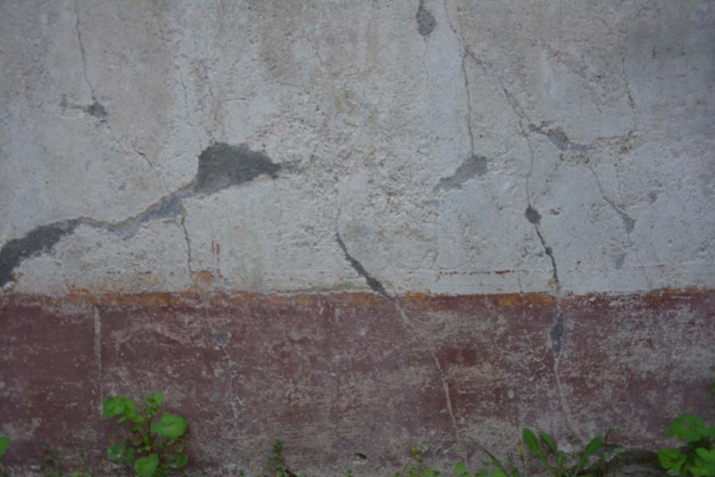 IX.5.9 Pompeii. March 2017. Room “o”, detail of remaining painted decoration from lower centre of south wall.
Foto Christian Beck, ERC Grant 681269 DÉCOR.