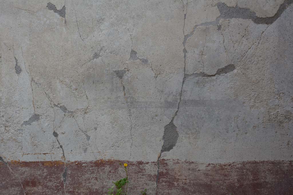 IX.5.9 Pompeii. May 2017.
Room “o”, detail of remaining painted decoration from lower centre of south wall, continuation from above.
Foto Christian Beck, ERC Grant 681269 DÉCOR.