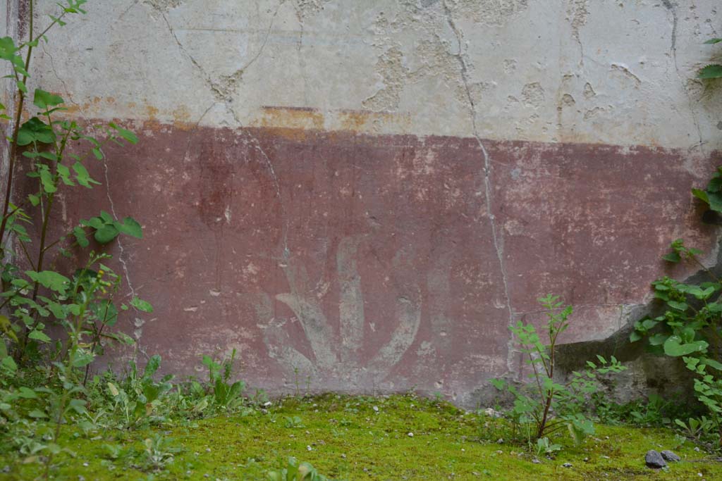 IX.5.9 Pompeii. March 2017. Room “o”, detail of zoccolo at base of north wall in north-west corner.
Foto Christian Beck, ERC Grant 681269 DÉCOR.