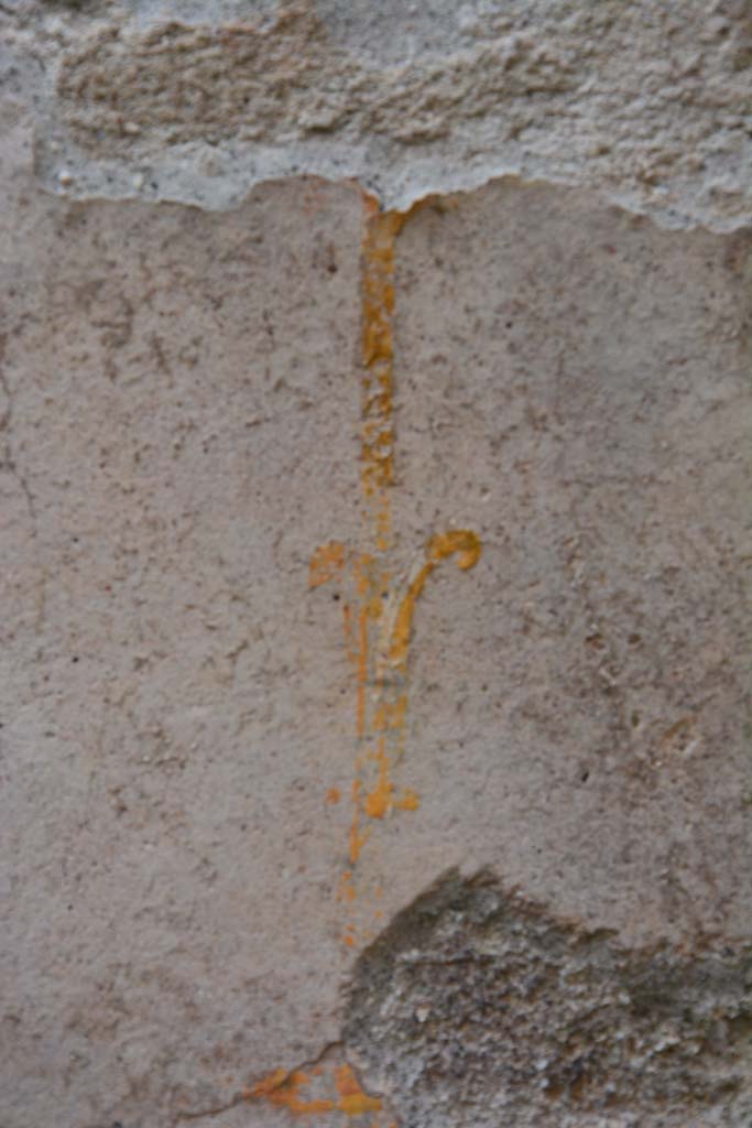 IX.5.9 Pompeii. March 2017. Room �h�, detail from remaining painted decoration on north wall.
Foto Christian Beck, ERC Grant 681269 D�COR.
