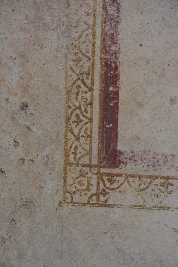 IX.5.11 Pompeii. March 2017. 
Room k, detail of border edging from panel at west end of north wall.
Foto Christian Beck, ERC Grant 681269 D�COR.
