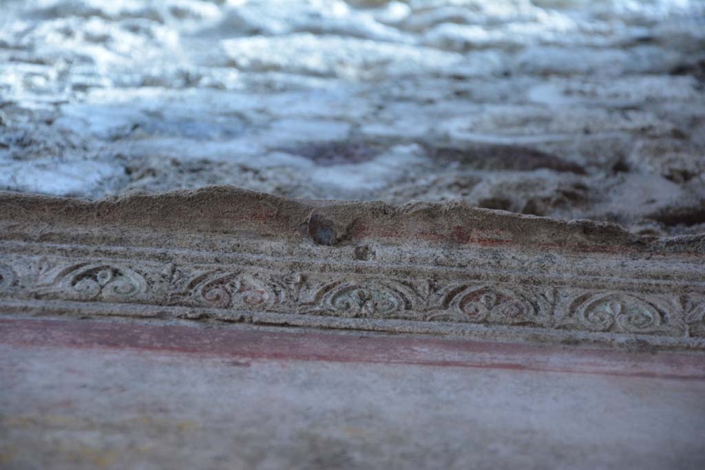 IX.5.11 Pompeii. May 2017. Room f, detail of polychrome stucco cornice.
Foto Christian Beck, ERC Grant 681269 D�COR.

