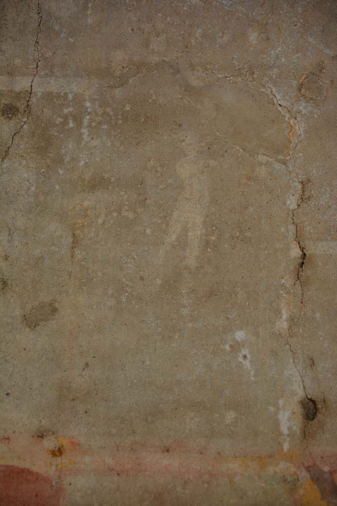 IX.5.11 Pompeii. May 2017. Room f, detail of flying cupid from upper north wall at west end.
Foto Christian Beck, ERC Grant 681269 D�COR.

