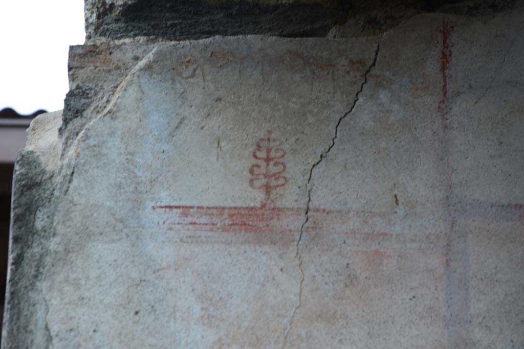 IX.5.11 Pompeii. March 2017. Room e, upper south wall with painted decoration from upper east end. 
Foto Christian Beck, ERC Grant 681269 D�COR.

