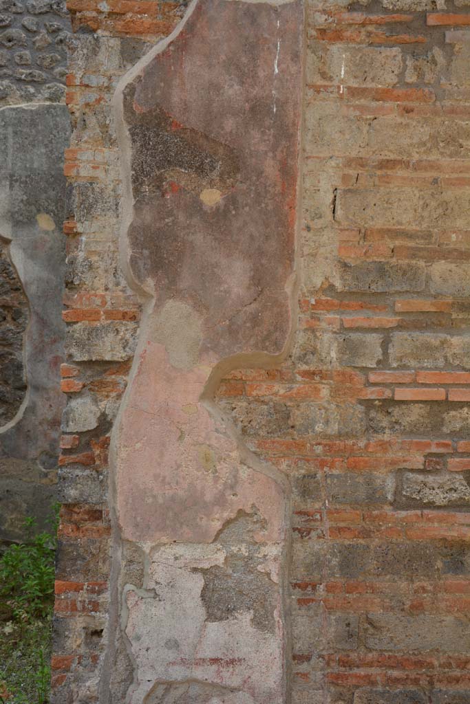 IX.5.11 Pompeii. May 2017. 
Looking west to detail of painted decoration in atrium b, on north side of doorway into room d. 
Foto Christian Beck, ERC Grant 681269 DÉCOR.
